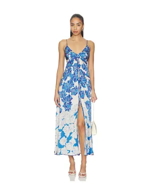 Poupette St Barth DENISE ドレス - Blue,Cream. - サムネイル1