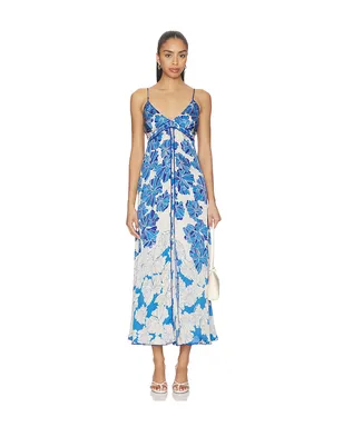 Poupette St Barth DENISE ドレス - Blue,Cream. - サムネイル2