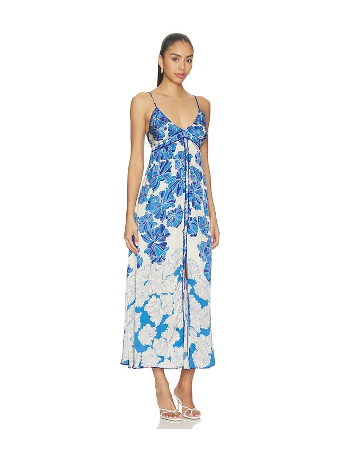 Poupette St Barth DENISE ドレス - Blue,Cream. - 画像3