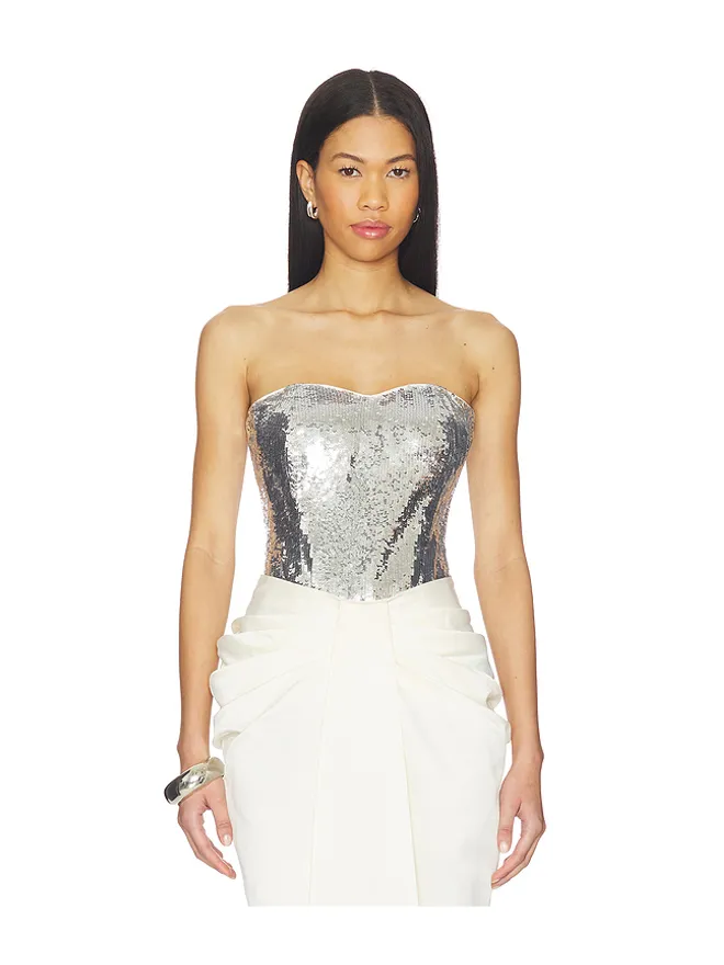 AFEW Rahul Mishra AFEW Rahul Mishra スパンコール付きレオタード - Metallic Silver, grey.の商品画像