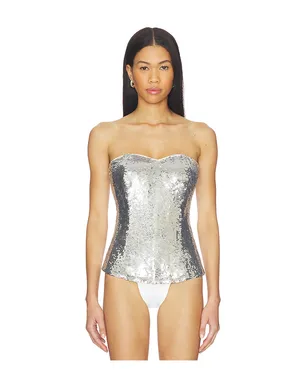 AFEW Rahul Mishra スパンコール付きレオタード - Metallic Silver, grey. - サムネイル2