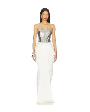AFEW Rahul Mishra スパンコール付きレオタード - Metallic Silver, grey. - サムネイル5