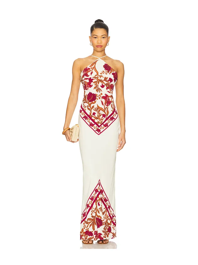 ROCOCO SAND ROCOCO SAND Bias Halter Maxi Dressの商品画像