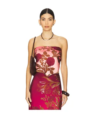 ROCOCO SAND スカーフトップ - Burgundy,Blush. - サムネイル1