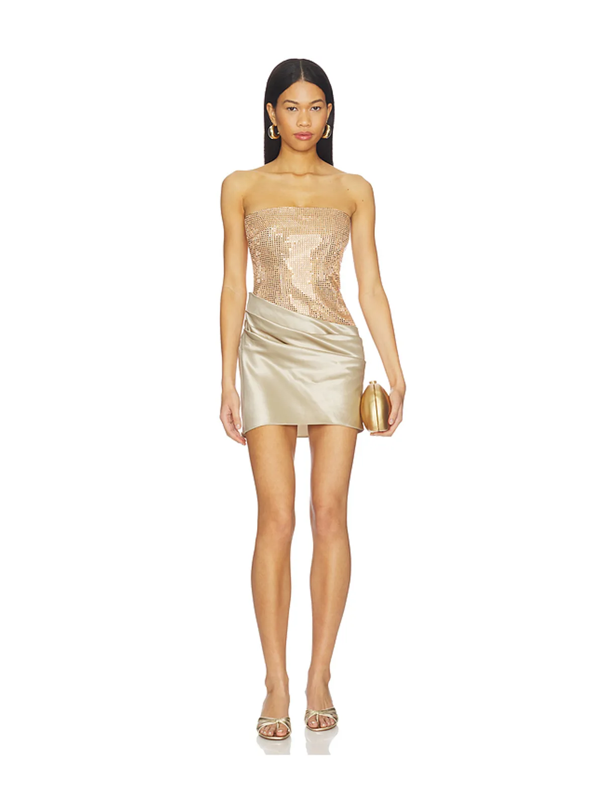 retrofete MARIETA ドレス - Neutral,Metallic Copper. - 画像1