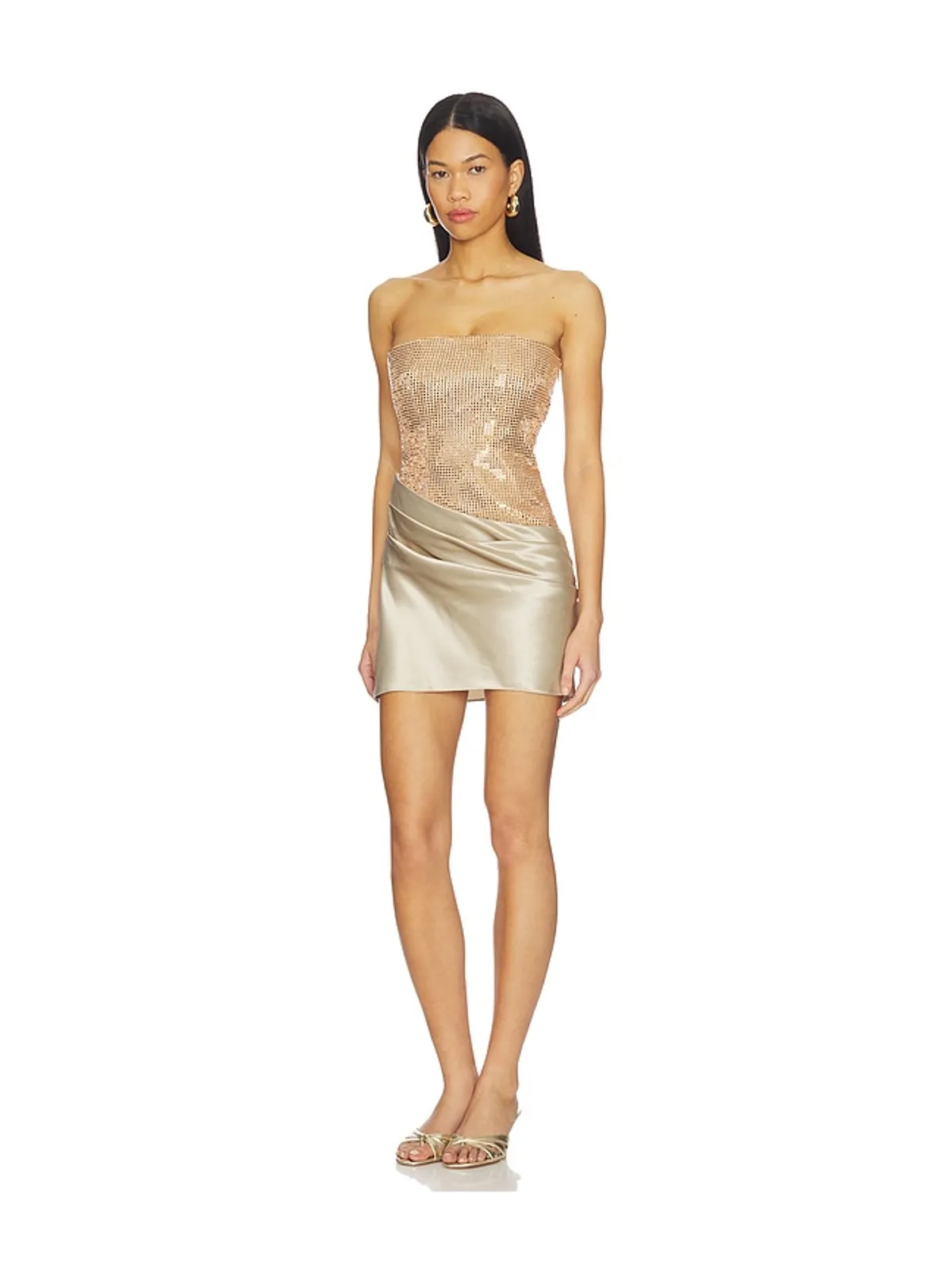 retrofete MARIETA ドレス - Neutral,Metallic Copper. - 画像3
