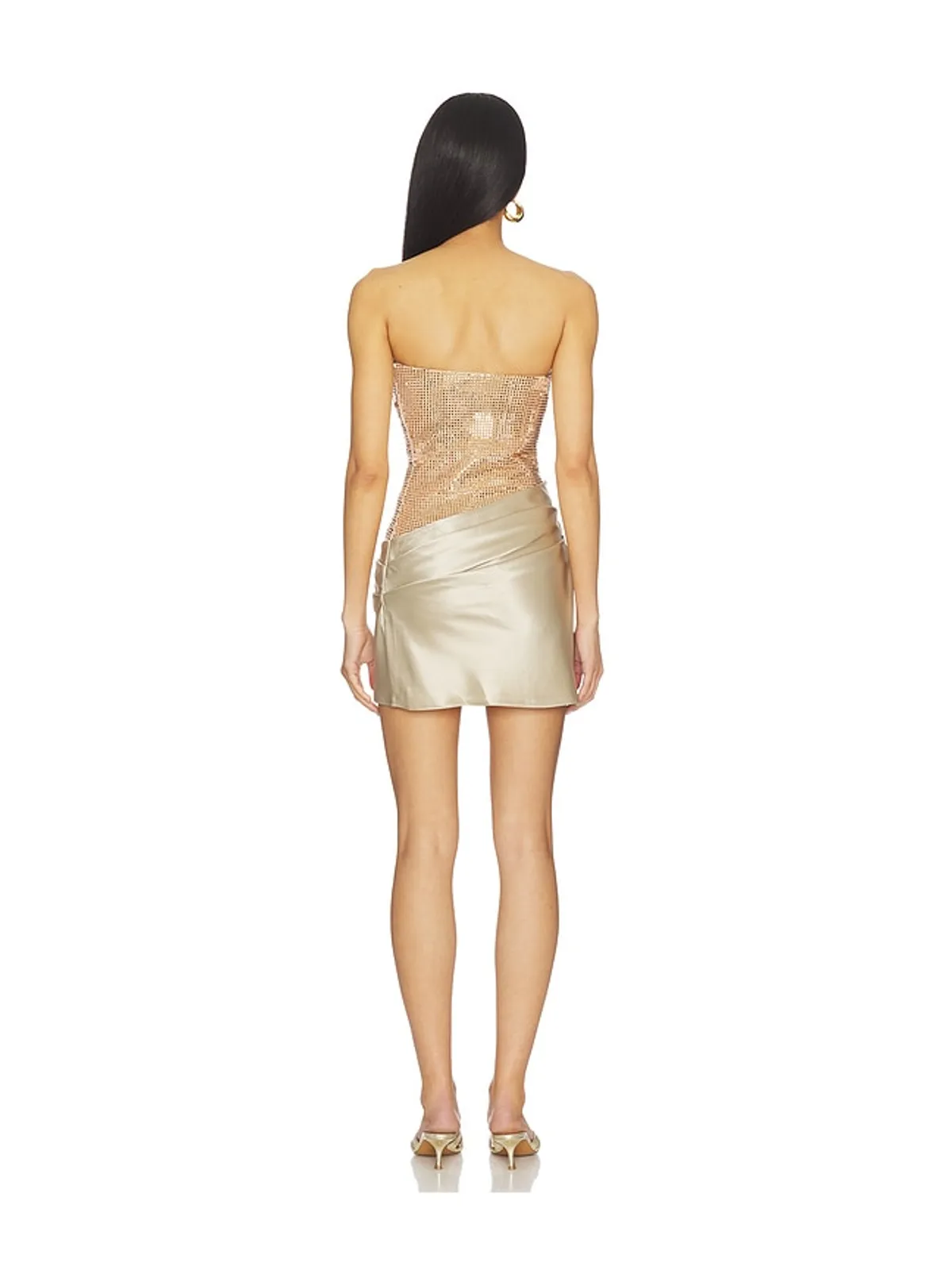 retrofete MARIETA ドレス - Neutral,Metallic Copper. - 画像4