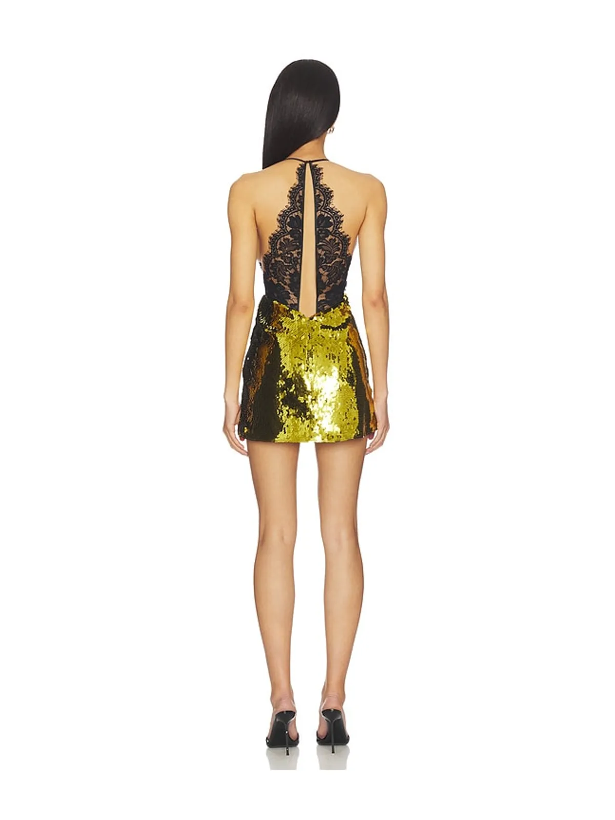 retrofete EDDA ドレス - Metallic Gold,Black. - 画像3