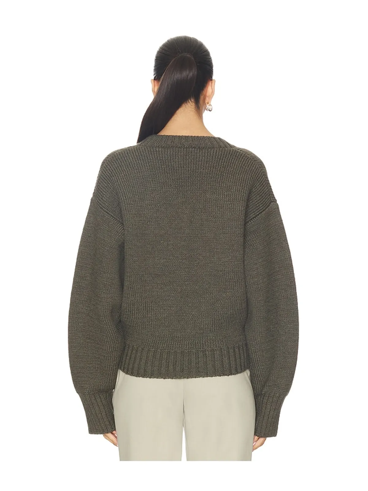 Rohe 立体的なコンパクトVネックプルオーバー - 画像3