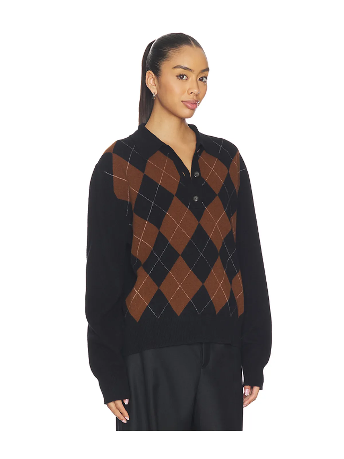 Rohe コンパクトニットチェックポロシャツ - 画像2