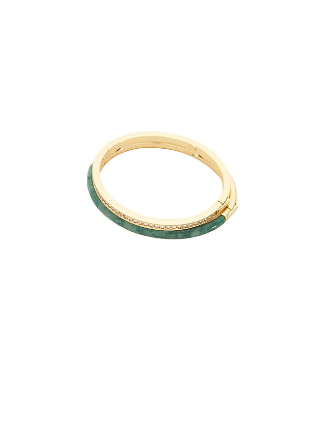 Roxanne Assoulin Roxanne Assoulin カフ - Green, Metallic Gold.の商品画像