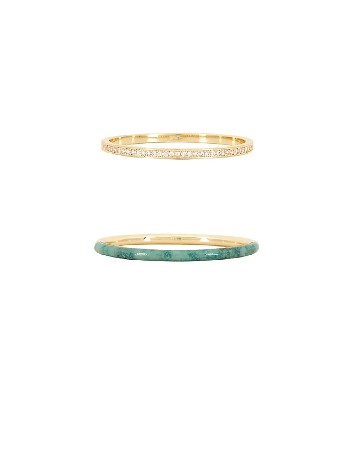 Roxanne Assoulin カフ - Green, Metallic Gold. - 画像5
