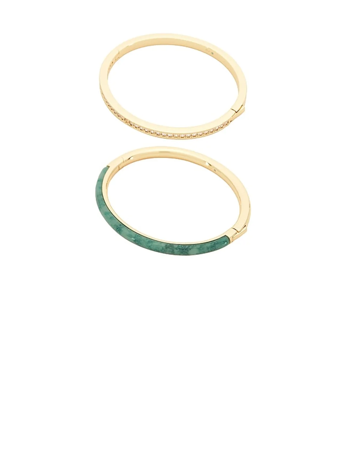 Roxanne Assoulin カフ - Green, Metallic Gold. - 画像4