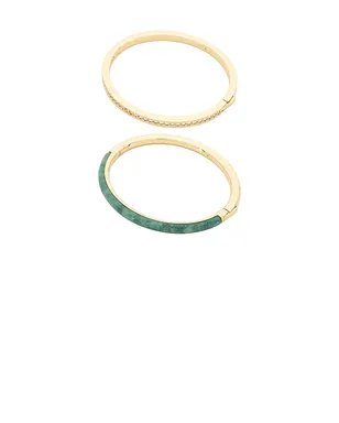 Roxanne Assoulin カフ - Green, Metallic Gold. - サムネイル4