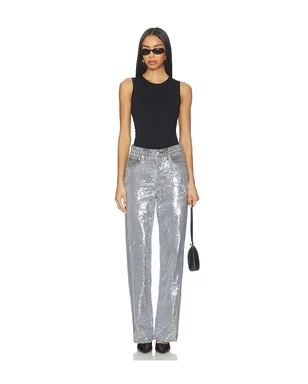 Rag & Bone SHEA ストレートレッグ - Metallic Silver, grey. - サムネイル5