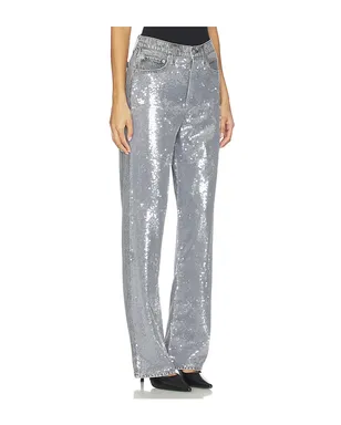 Rag & Bone SHEA ストレートレッグ - Metallic Silver, grey. - サムネイル2