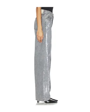 Rag & Bone SHEA ストレートレッグ - Metallic Silver, grey. - サムネイル3