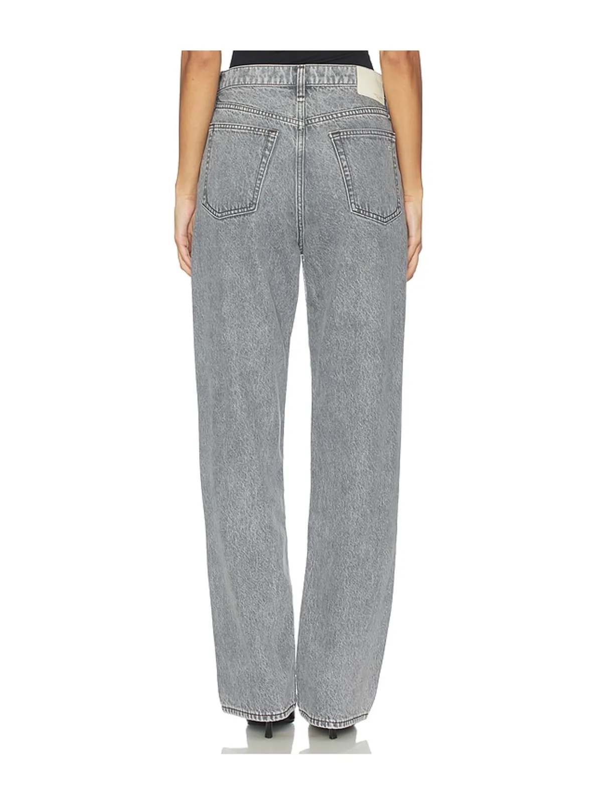 Rag & Bone SHEA ストレートレッグ - Metallic Silver, grey. - 画像4