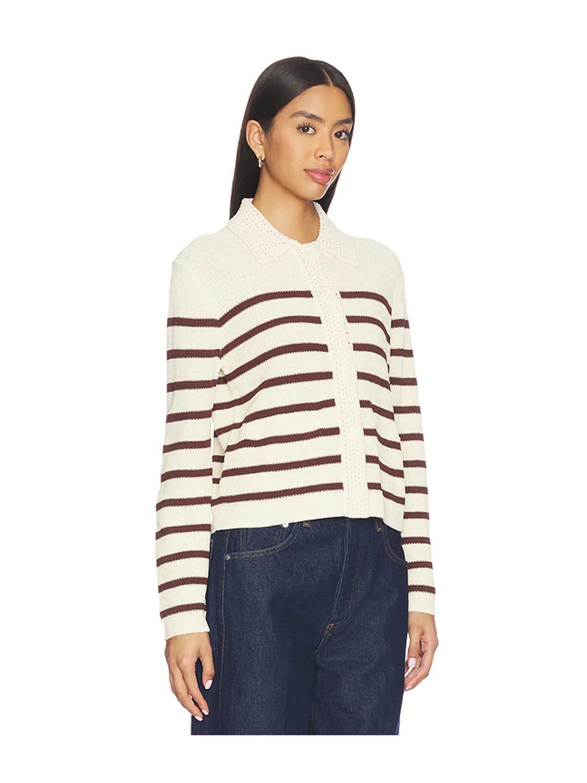 Rag & Bone COSTI カーディガン - Cream,Brown. - 画像2
