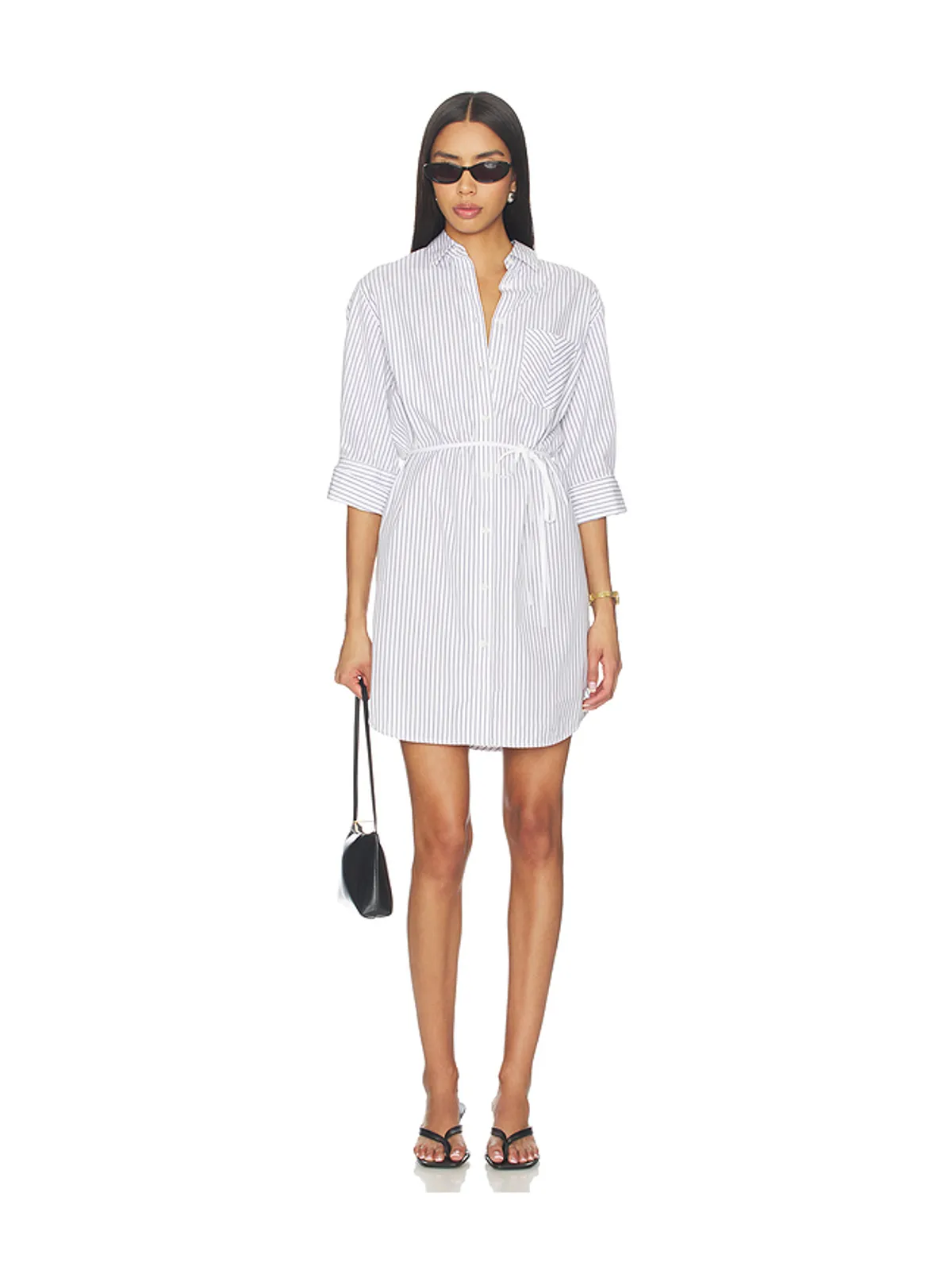Rag & Bone LUCIA ストライプミニドレス - White,Navy. - 画像1