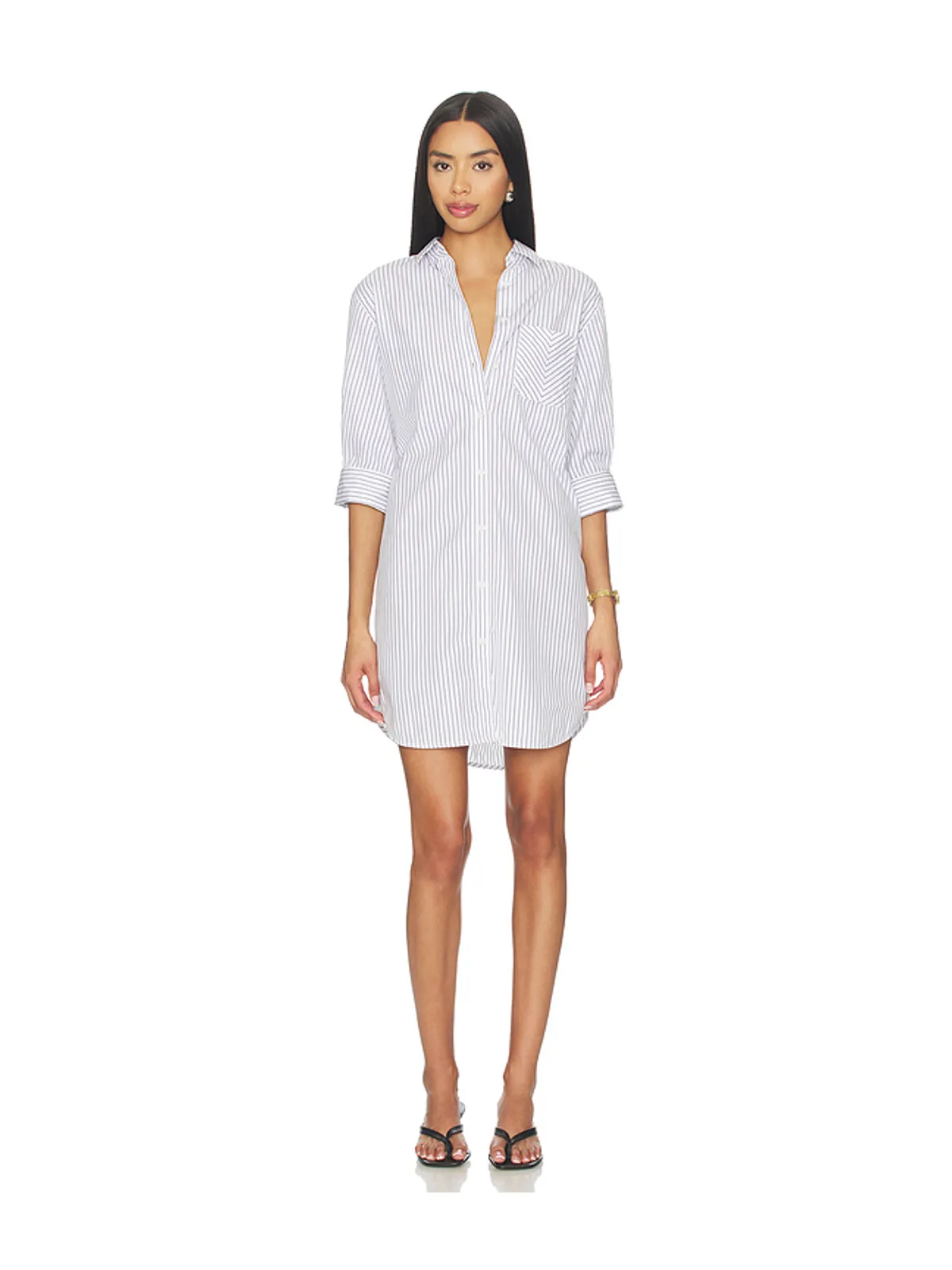 Rag & Bone LUCIA ストライプミニドレス - White,Navy. - 画像2