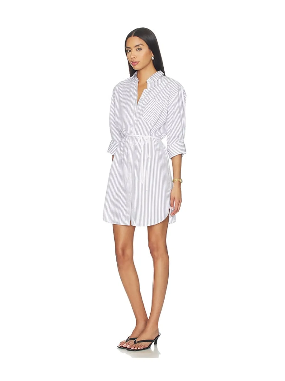 Rag & Bone LUCIA ストライプミニドレス - White,Navy. - 画像3