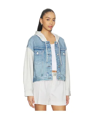 Rag & Bone MIRAMAR テリーコンボフード付きトラッカーパンツ - Blue, Light Grey. - サムネイル2
