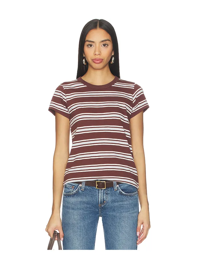 Rag & Bone Rag & Bone THE SLUB Tシャツ - Brown,White.の商品画像