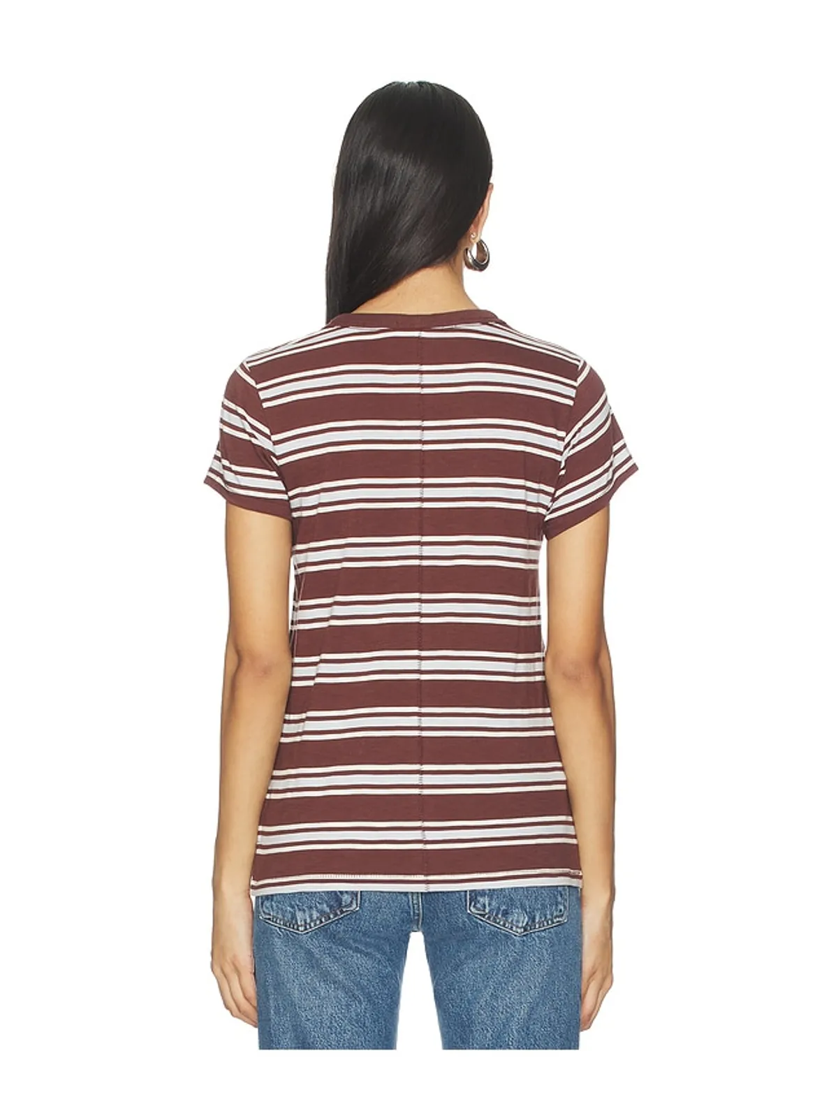 Rag & Bone THE SLUB Tシャツ - Brown,White. - 画像3