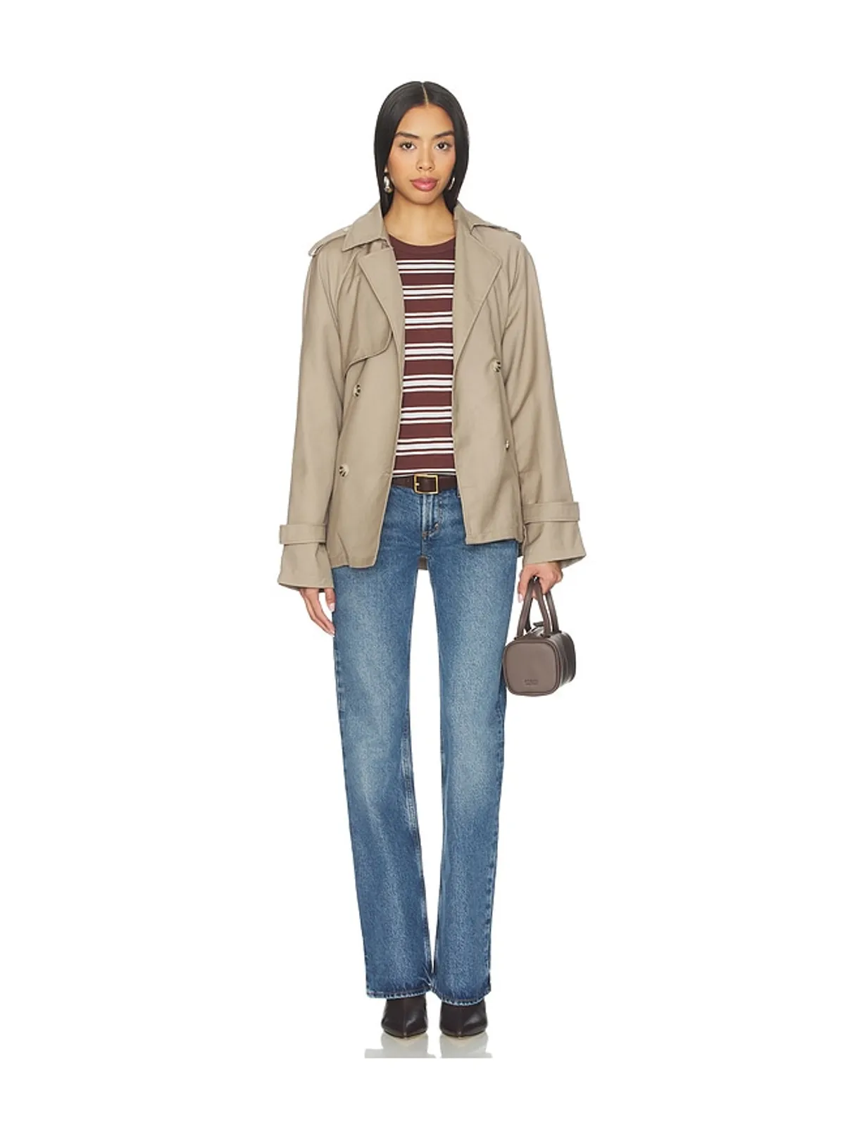 Rag & Bone THE SLUB Tシャツ - Brown,White. - 画像4