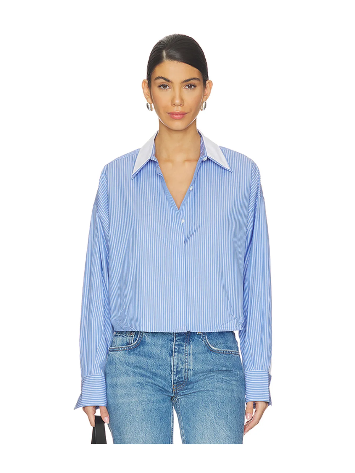 Rag & Bone MARIN ストライプ レイヤードシャツ - Blue,White. - 画像1