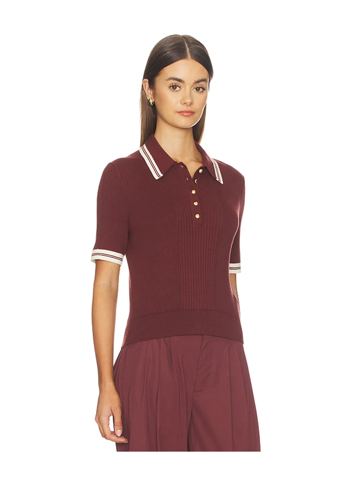 Rag & Bone LAURIE ティップド半袖ポロシャツ - 画像2