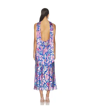 RIXO HAYLEY ドレス - Navy,Pink. - サムネイル3