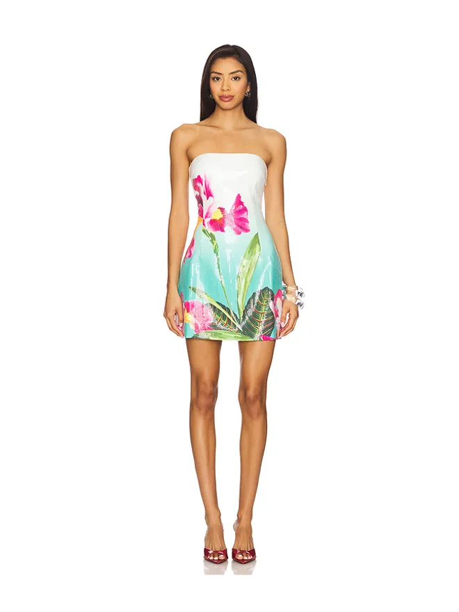 Runaway The Label Runaway The Label IBIZA ミニドレス - Teal,Ivory.の商品画像