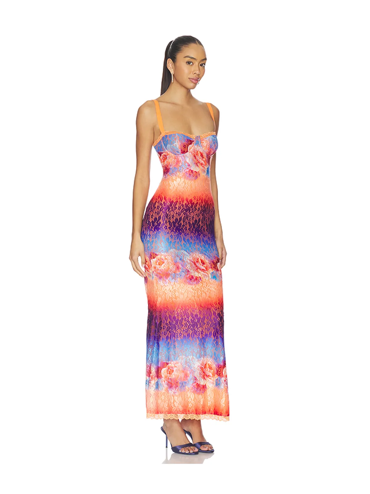 Runaway The Label SERINA ドレス - Orange,Blue. - 画像2