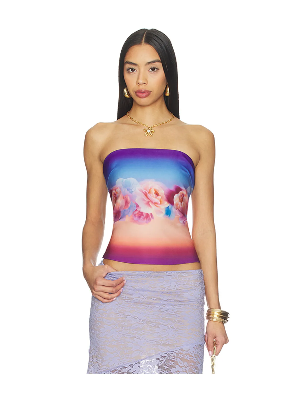 Runaway The Label MAHINA トップ - Peach,Blue. - 画像1