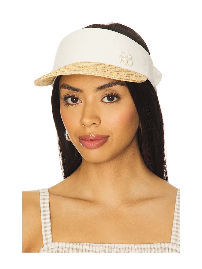 Ruslan Baginskiy Ruslan Baginskiy STRAW BRAID & LINEN VISOR サンバイザーの商品画像