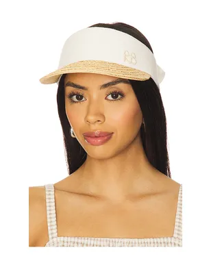Ruslan Baginskiy STRAW BRAID & LINEN VISOR サンバイザー - サムネイル1