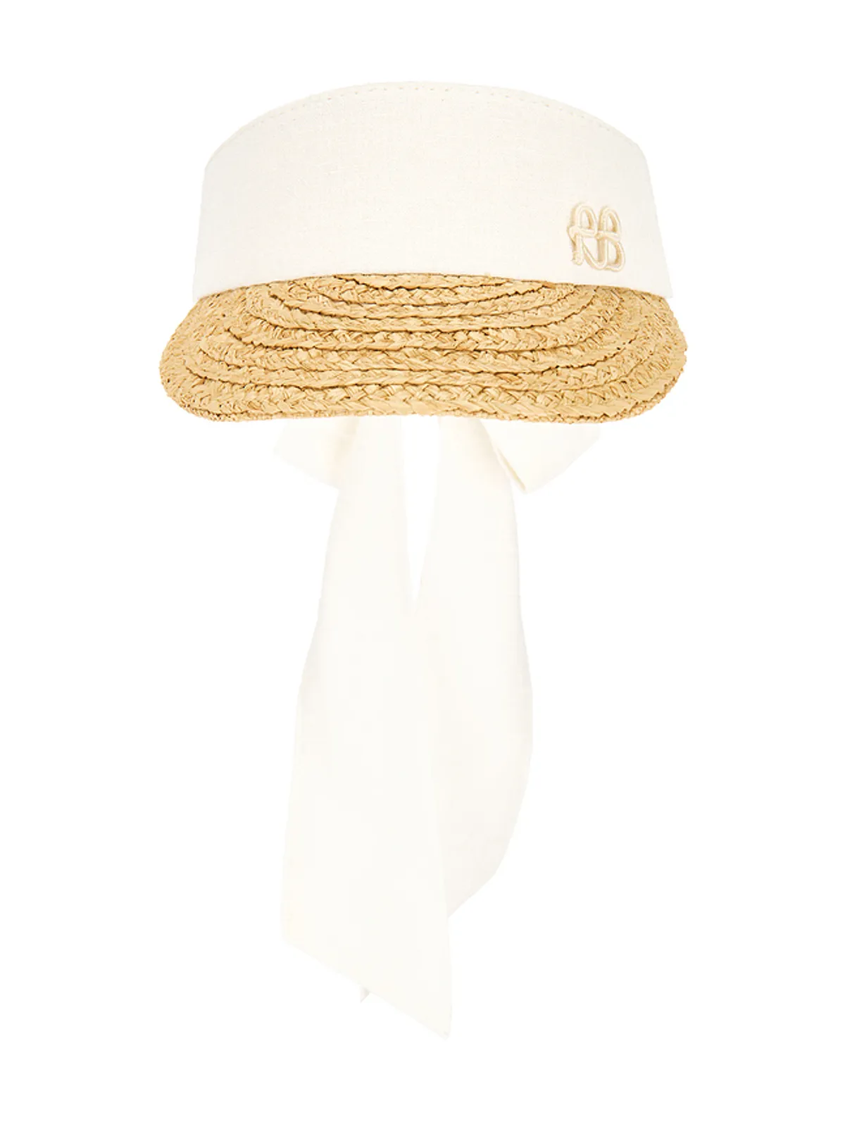 Ruslan Baginskiy STRAW BRAID & LINEN VISOR サンバイザー - 画像2