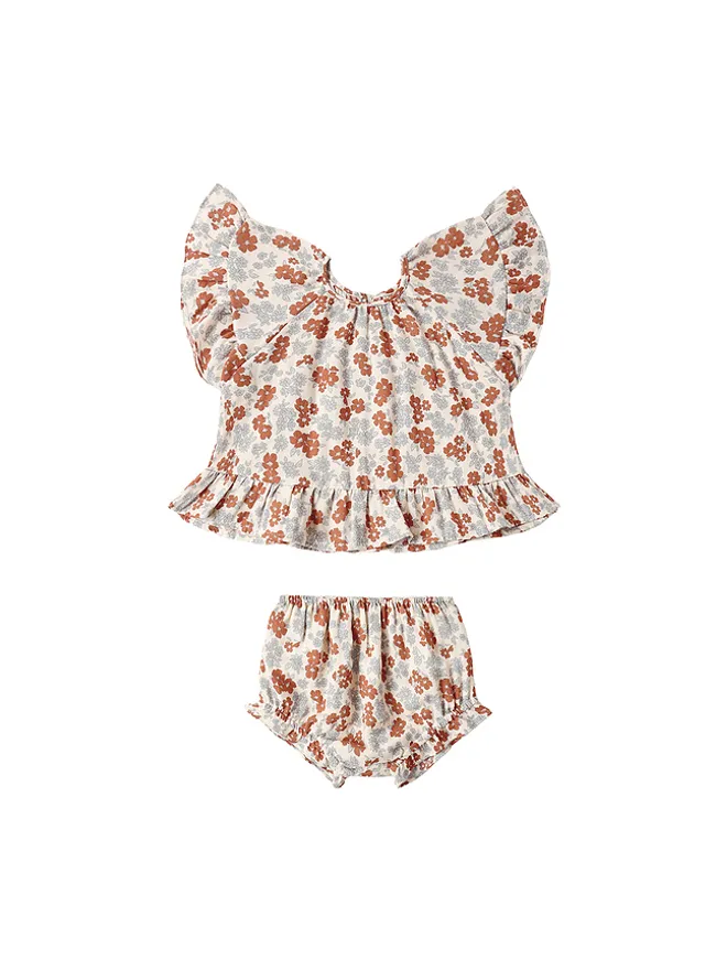 Rylee + Cru Rylee + Cru トップス＆ブルマセット - Baby Blue,Rust.の商品画像