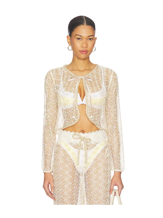 Waimari Waimari DORADA トップ - Ivory,Metallic Gold.の商品画像