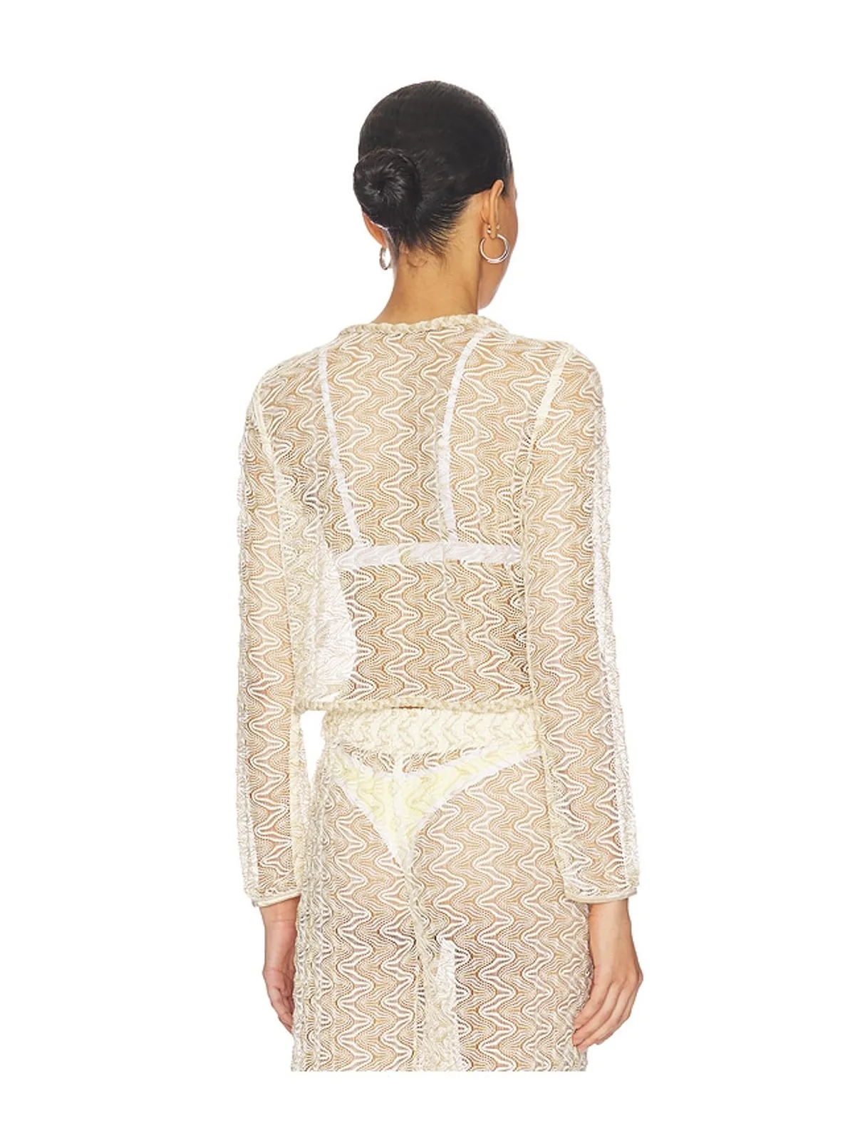 Waimari DORADA トップ - Ivory,Metallic Gold. - 画像3
