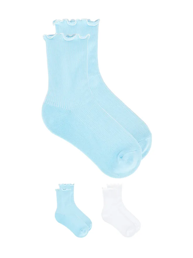 WellBeing + BeingWell WellBeing + BeingWell RUFFLE SOCK 2 PACK ソックスの商品画像