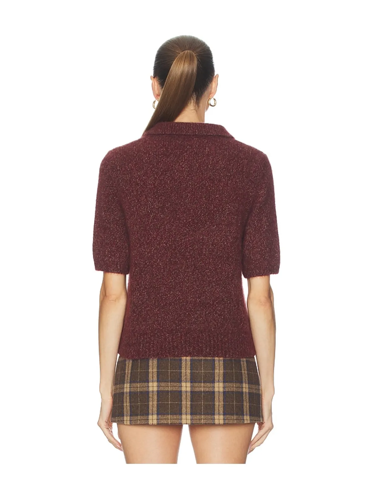 W. Cashmere Luna Polo Short Sleeve Pullover - 画像3
