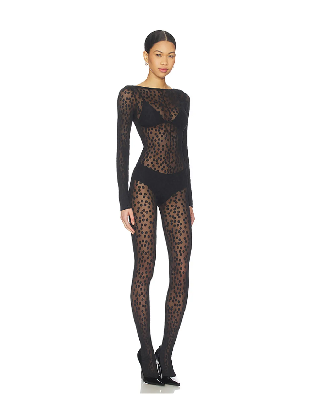 Wolford SWEET ドットキャットスーツ - 画像2