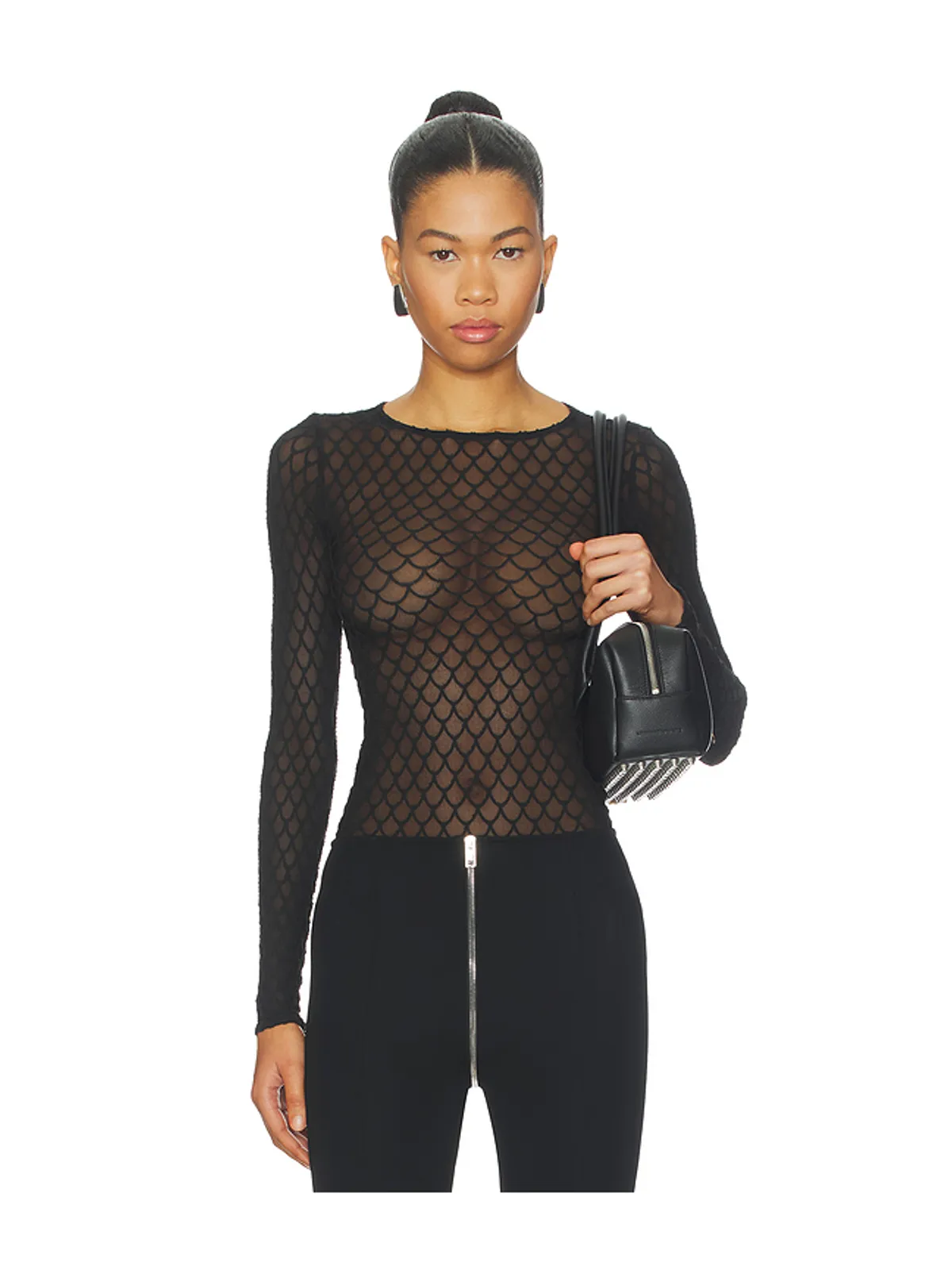Wolford ベルベットネット イリュージョンボディスーツ - 画像1