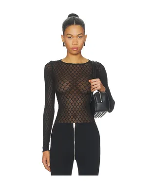 Wolford ベルベットネット イリュージョンボディスーツ - サムネイル1