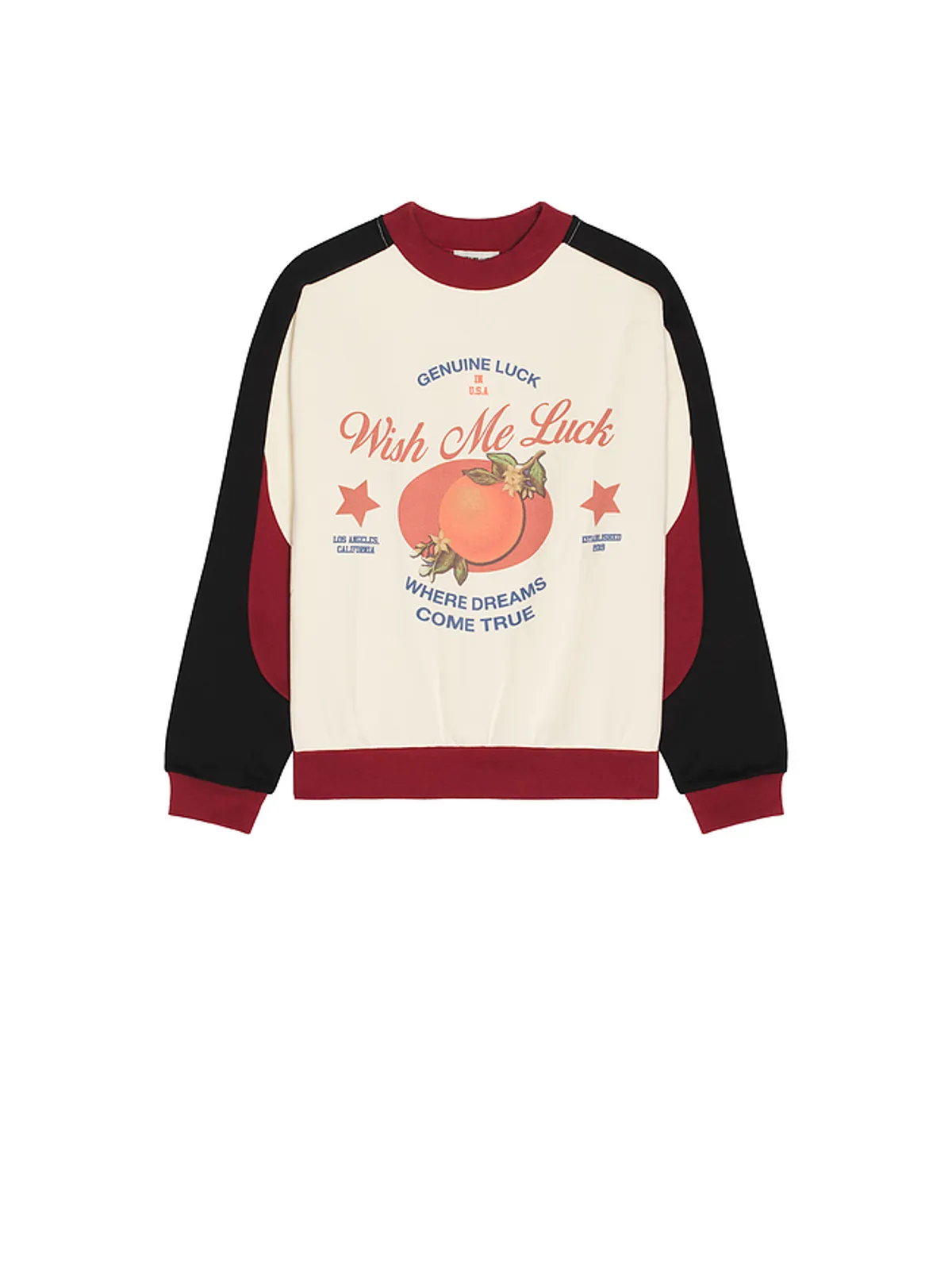 Wish Me Luck セーター - Black,Burgundy. - 画像1