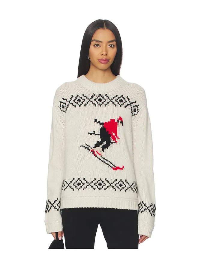 White & Warren White & Warren カシミヤブレンドスキークルーネックセーターの商品画像
