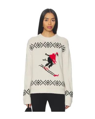 White & Warren カシミヤブレンドスキークルーネックセーター - サムネイル1